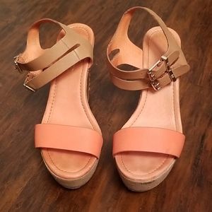 Salmon/Coral/Peach/Tan Wedges